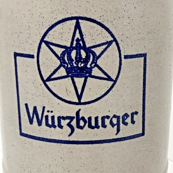 Salt Glazed Wurzburger Hofbrau 0.5L Beer Stein VTG Tankard Made in Germany 5” - Picture 2 of 10